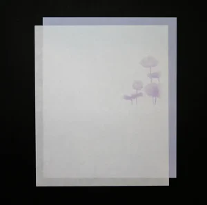 蓮　浅紫　紙