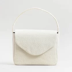 ハンドバッグ_白_正面