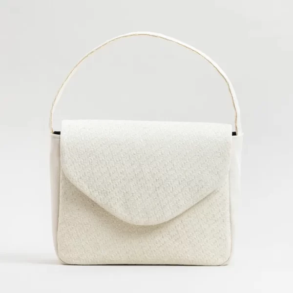 ハンドバッグ_白_正面